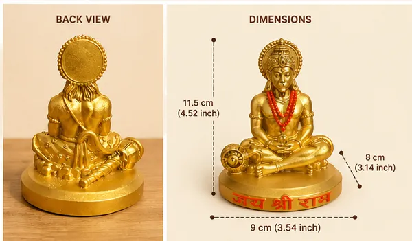 4_inch_Premium_Golden_Hanuman_Ji_Idol_for_Car_Dashboard_&_Home_Décor_|_Meditating_Bajrangbali_Murti_|_Spiritual_Gift_Item