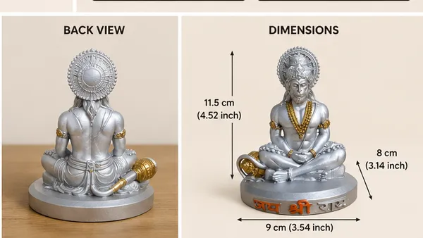 4_inch_Premium_Silver_Hanuman_Ji_Idol_for_Car_Dashboard_&_Home_Décor_|_Meditating_Bajrangbali_Murti_|_Spiritual_Gift_Item