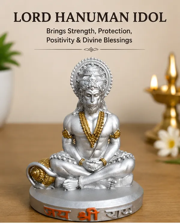 4_inch_Premium_Silver_Hanuman_Ji_Idol_for_Car_Dashboard_&_Home_Décor_|_Meditating_Bajrangbali_Murti_|_Spiritual_Gift_Item
