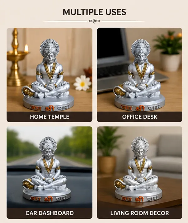 4_inch_Premium_Silver_Hanuman_Ji_Idol_for_Car_Dashboard_&_Home_Décor_|_Meditating_Bajrangbali_Murti_|_Spiritual_Gift_Item