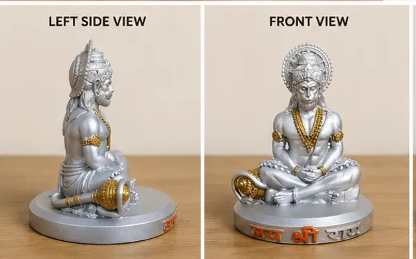 4_inch_Premium_Silver_Hanuman_Ji_Idol_for_Car_Dashboard_&_Home_Décor_|_Meditating_Bajrangbali_Murti_|_Spiritual_Gift_Item