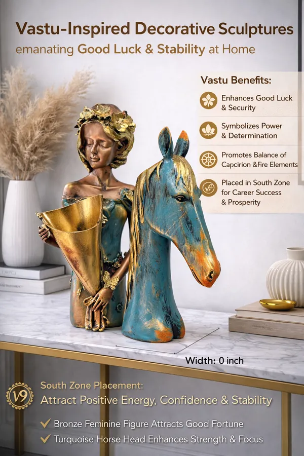 Artisan_Horse_Head_&_Elegant_Lady_Sculpture_–_Luxury_Home_Décor_Set