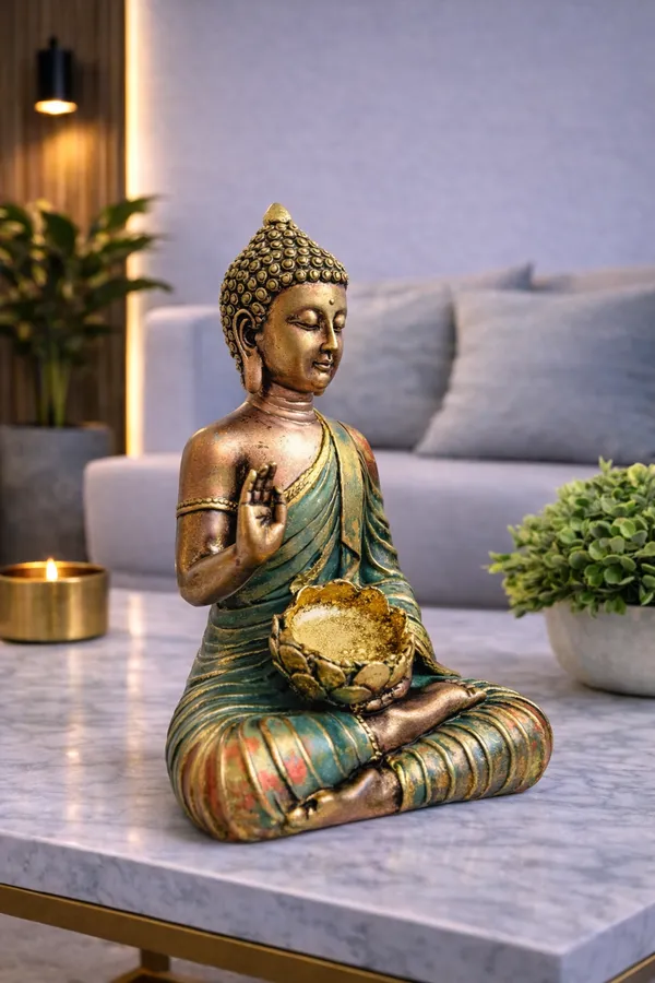 Blessing_Buddha_Tealight_Holder_Statue_–_10_Inch_Decorative_Buddha_Idol_with_Lotus_Bowl_|_Spiritual_Home_&_Meditation_Decor