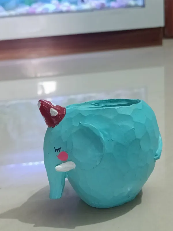 Sky_Blue_Handcrafted_Cute_Blue_Elephant_Planter_Mini_Animal_Pot_For_Succulents_Cactus_Home_Décor_&_Gifting