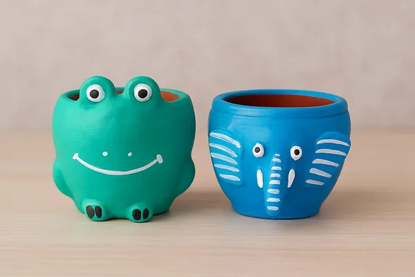 Green_And_Blue_Cute_Animal_Face_Mini_Planters_Frog_&_Elephant_Design_Handcrafted_Pots_For_Succulents_Indoor_Plants_&_Gifting_(Set_Of_2_)