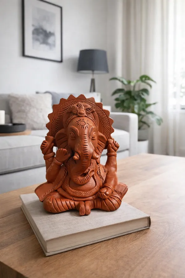 Handcrafted_Terracotta_Lord_Ganesha_Idol_–_8_Inch_Decorative_Ganpati_Statue_|_Vastu_Spiritual_Home_Decor_|_Eco-Friendly_Clay_Murti_for_Living_Room,_Office_&_Temple