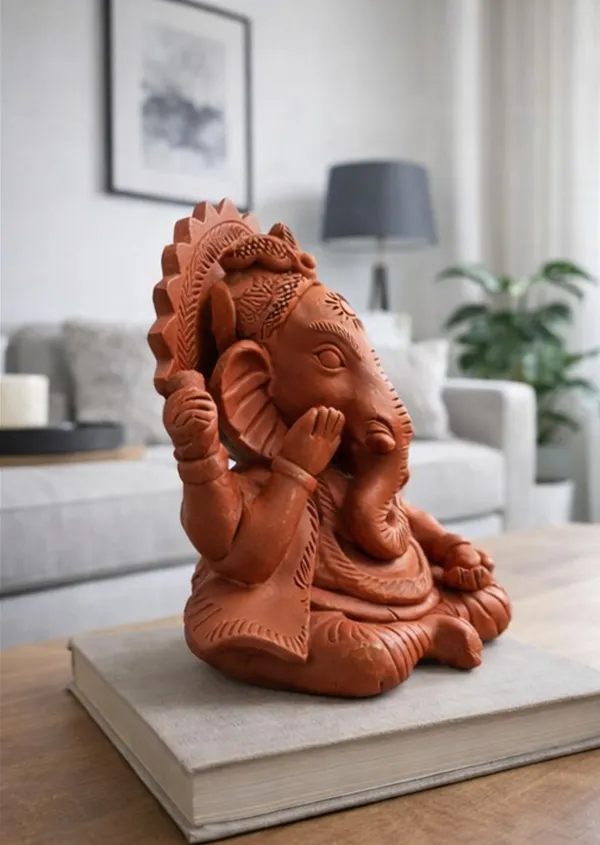 Handcrafted_Terracotta_Lord_Ganesha_Idol_–_8_Inch_Decorative_Ganpati_Statue_|_Vastu_Spiritual_Home_Decor_|_Eco-Friendly_Clay_Murti_for_Living_Room,_Office_&_Temple