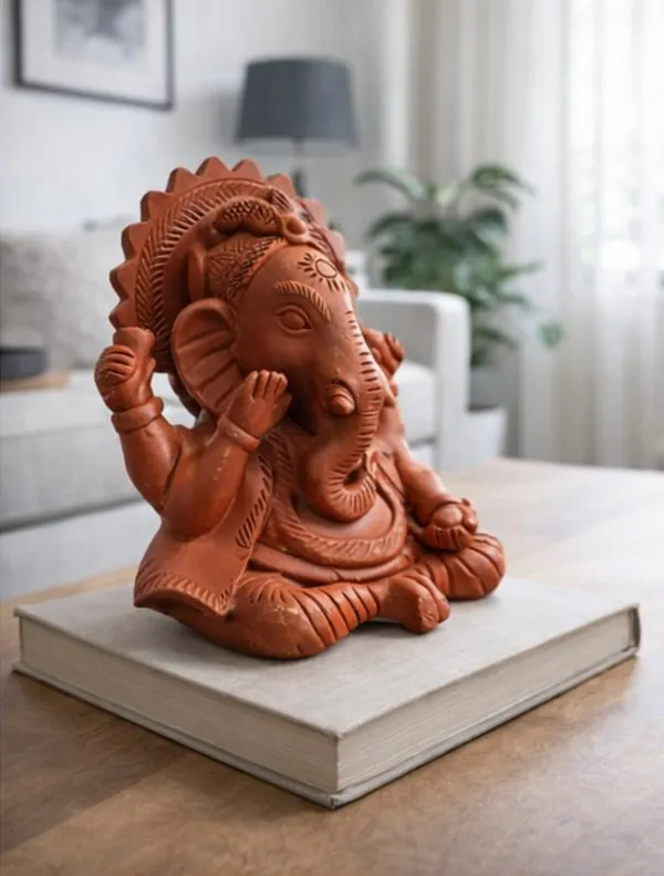 Handcrafted_Terracotta_Lord_Ganesha_Idol_–_8_Inch_Decorative_Ganpati_Statue_|_Vastu_Spiritual_Home_Decor_|_Eco-Friendly_Clay_Murti_for_Living_Room,_Office_&_Temple
