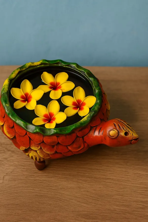 Handcrafted_Terracotta_Turtle_Bowl_(9''x6'')_|_Urli_for_Floating_Flowers_&_Home_Décor