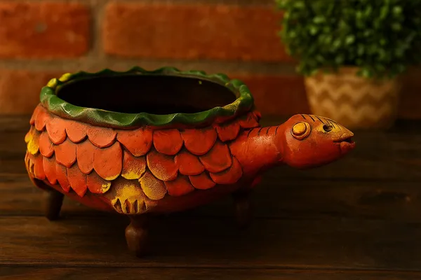 Handcrafted_Terracotta_Turtle_Bowl_(9''x6'')_|_Urli_for_Floating_Flowers_&_Home_Décor