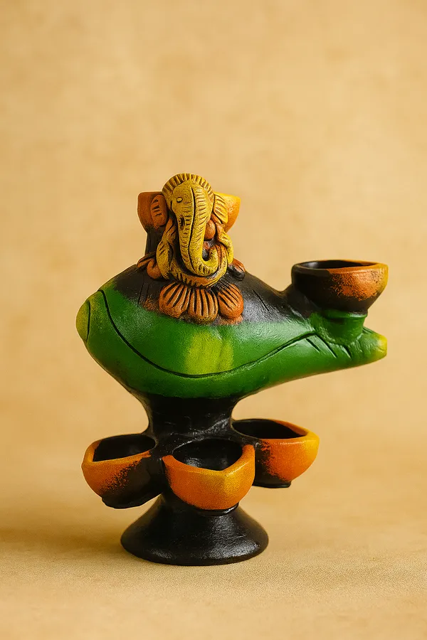 Handmade_yellow_terracotta_diya_�??_elegant,_eco-friendly_oil_lamp_for_Diwali,_puja,_weddings_&_home_décor