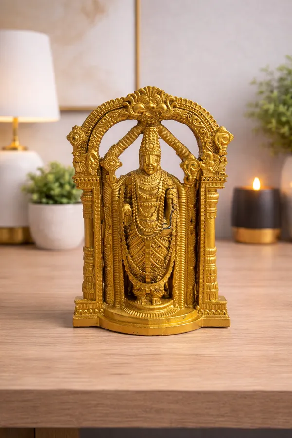 Lord_Balaji_(Tirupati_Venkateswara)_Idol_5.5_Inch_|_Premium_Golden_Finish_Decorative_Murti_for_Home_Temple,_Living_Room_&_Car_Dashboard_|_Auspicious_Gift_Item