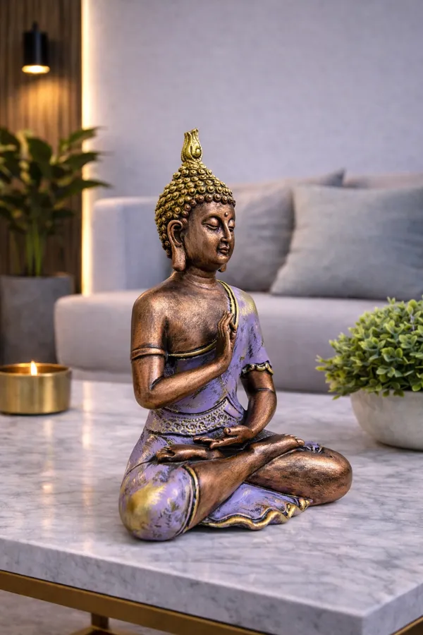 Meditating_Buddha_Statue_–_10_Inch_Decorative_Buddha_Idol_|_Antique_Bronze_&_Lavender_Finish_|_Spiritual_Home,_Office_&_Meditation_Decor
