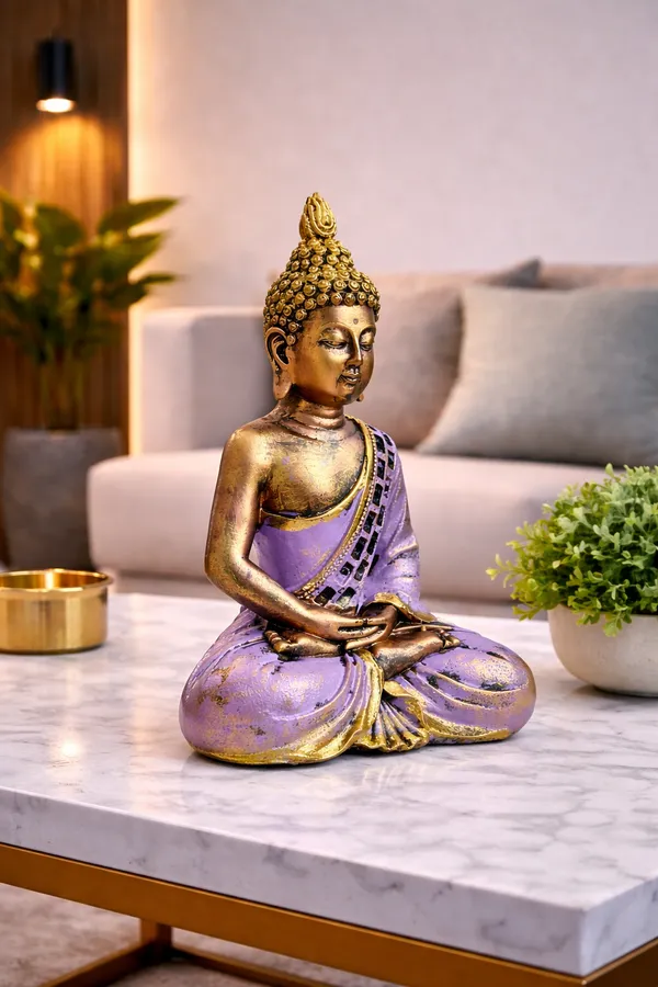 Meditating_Buddha_Statue_–_10_Inch_Decorative_Buddha_Idol_|_Spiritual_Home_Decor_|_Purple_&_Gold_Buddha_Sculpture_for_Living_Room,_Office_&_Meditation_Space