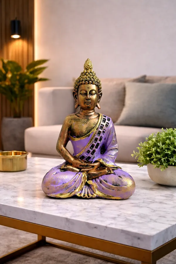 Meditating_Buddha_Statue_–_10_Inch_Decorative_Buddha_Idol_|_Spiritual_Home_Decor_|_Purple_&_Gold_Buddha_Sculpture_for_Living_Room,_Office_&_Meditation_Space