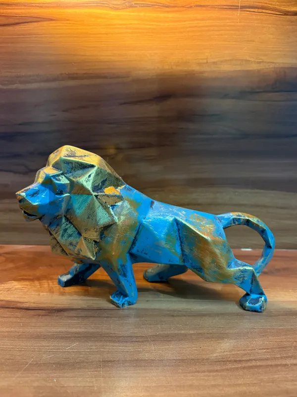 Modern_Abstract_Blue_&_Gold_Lion_Figurine__9_inch_x__5_inch–_Artistic_Home_Décor_Showpiece