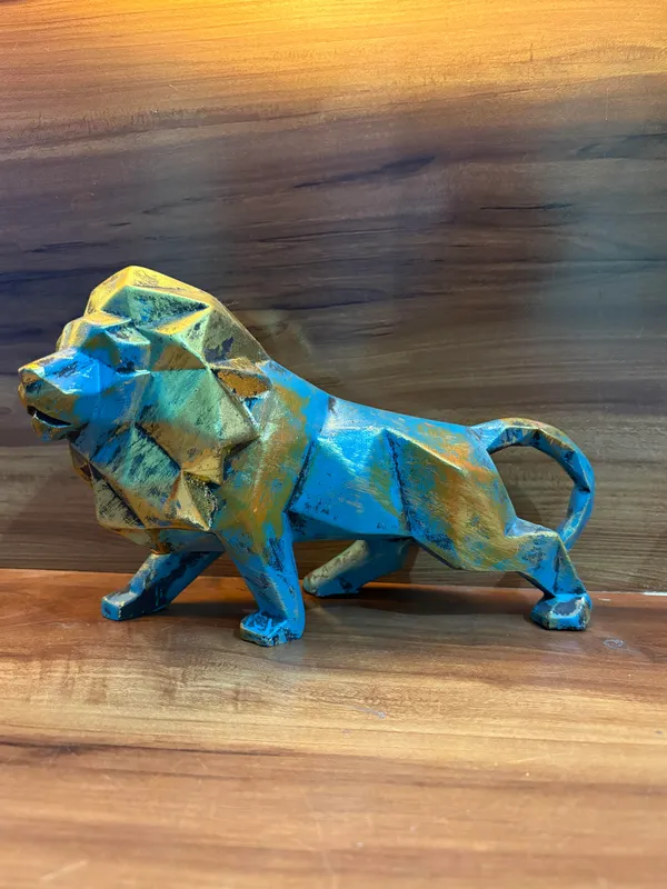 Modern_Abstract_Blue_&_Gold_Lion_Figurine__9_inch_x__5_inch–_Artistic_Home_Décor_Showpiece