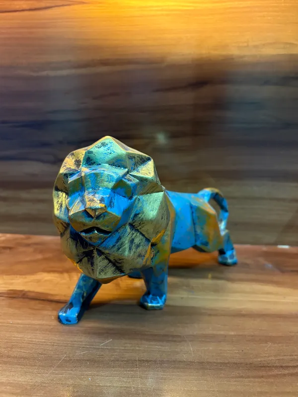 Modern_Abstract_Blue_&_Gold_Lion_Figurine__9_inch_x__5_inch–_Artistic_Home_Décor_Showpiece