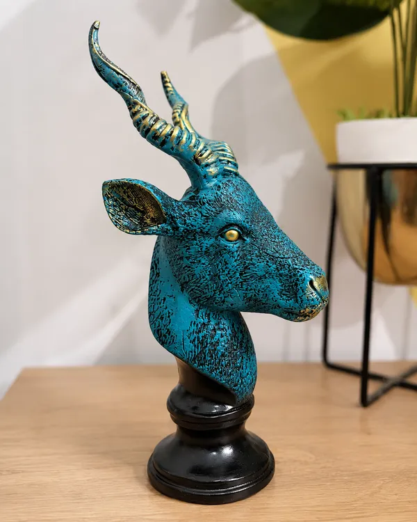 Premium_Antelope_Head_Sculpture_|_Modern_Blue_&_Gold_Decorative_Showpiece_|_Resin_Animal_Bust_for_Living_Room,_Office_&_Home_Décor_|_15_Inches