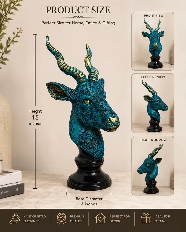 Premium_Antelope_Head_Sculpture_|_Modern_Blue_&_Gold_Decorative_Showpiece_|_Resin_Animal_Bust_for_Living_Room,_Office_&_Home_Décor_|_15_Inches