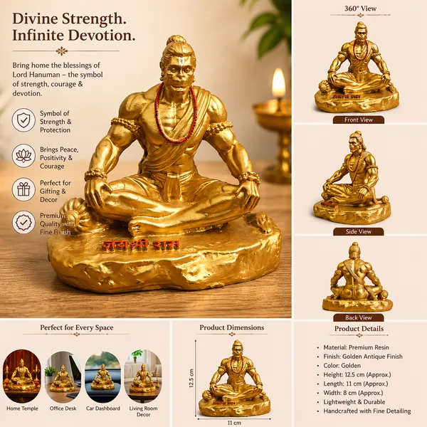 Premium_Golden_Hanuman_Ji_Idol_for_Car_Dashboard_&_Home_Décor_|_Meditating_Bajrangbali_Murti_|_Spiritual_Gift_Item