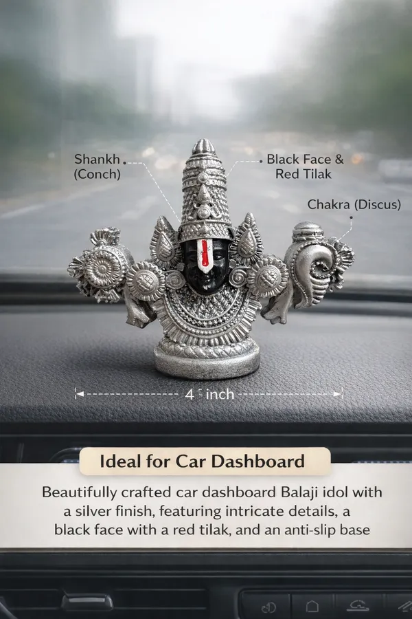 Premium_Lord_Balaji_(Tirupati)_3_inch_x_4_inch_Silver_Finish_Idol_for_Car_Dashboard_|_Venkateswara_Decorative_Murti_|_Auspicious_Car_&_Home_Decor