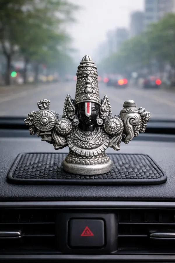 Premium_Lord_Balaji_(Tirupati)_3_inch_x_4_inch_Silver_Finish_Idol_for_Car_Dashboard_|_Venkateswara_Decorative_Murti_|_Auspicious_Car_&_Home_Decor
