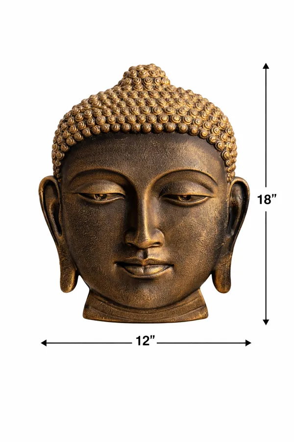 Serene_Buddha_Wall_Hanging_–_Antique_Bronze_Finish_(18_x_12_Inches)