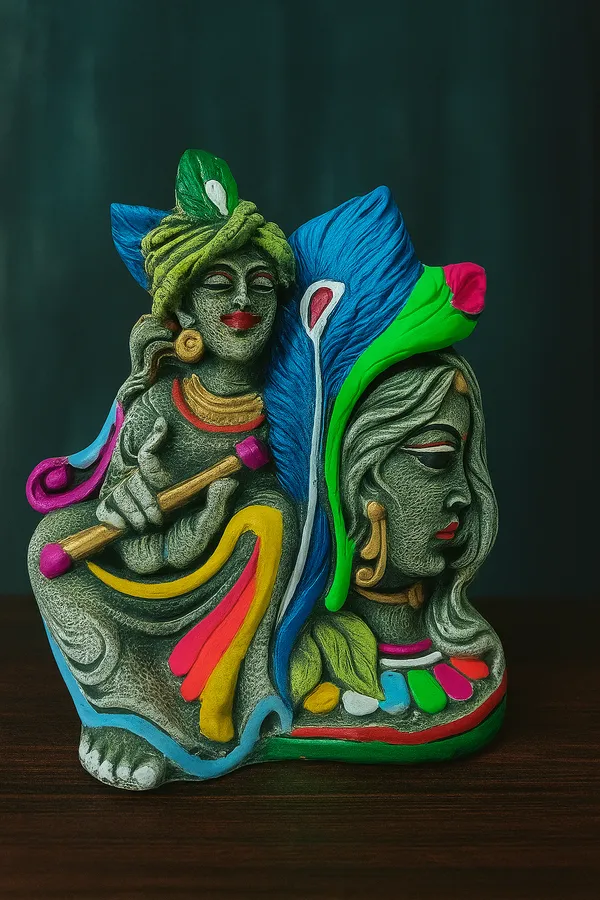 Handcrafted_Radha_Krishna_Decorative_Flower_Pot_/_Pen_Stand_(16cmx14cm)