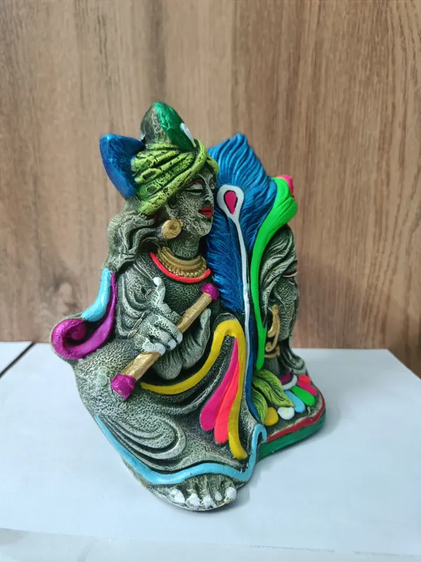 Handcrafted_Radha_Krishna_Decorative_Flower_Pot_/_Pen_Stand_(16cmx14cm)