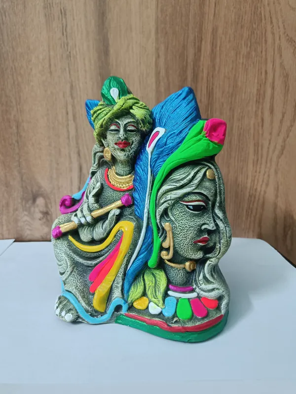 Handcrafted_Radha_Krishna_Decorative_Flower_Pot_/_Pen_Stand_(16cmx14cm)