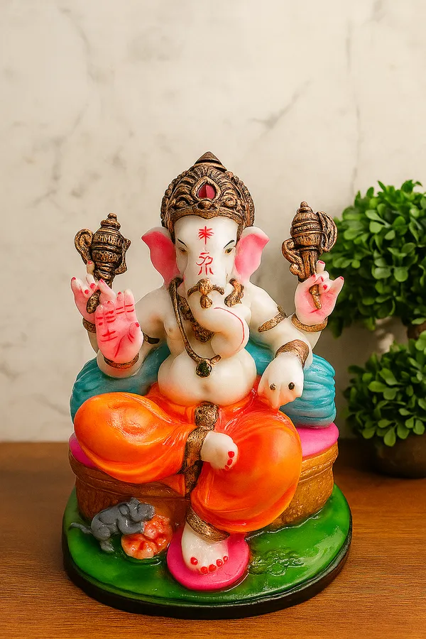 Handcrafted_Lord_Ganesha_Idol_(8''x6'')�??Marble_Resin_Statue_for_Home_Décor,_Puja_&_Gifting_(Multicolor)