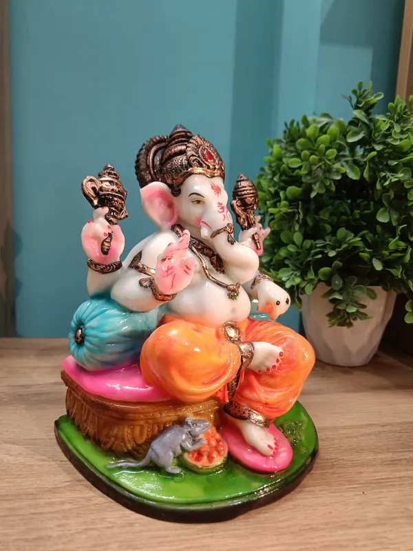 Handcrafted_Lord_Ganesha_Idol_(8''x6'')�??Marble_Resin_Statue_for_Home_Décor,_Puja_&_Gifting_(Multicolor)