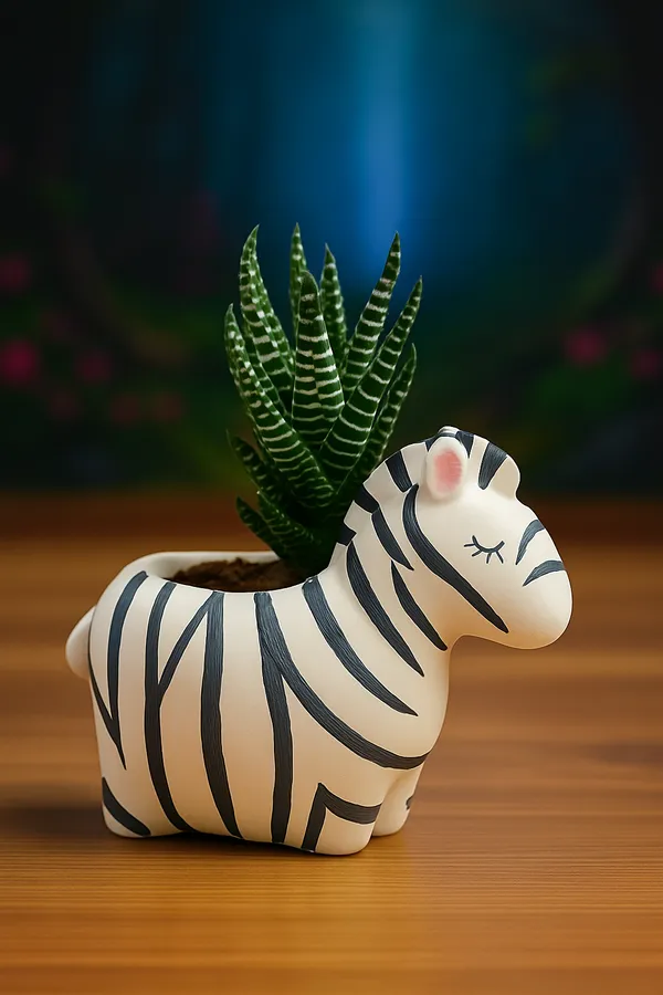 Black_And_White_Mini_Zebra_Shaped_Resin_Planter_Cute_Animal_Pot_For_Kids�??_Room,_Desk,_Or_Home_Decor
