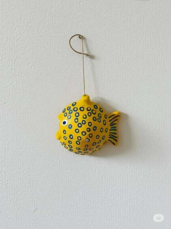 Yellow_And_Sky_Blue_Handcrafted_Fish_Hanging_Wall_Decor_Vibrant_Fish_Nautical_Theme_Home_Décor_(Set_Of_2)