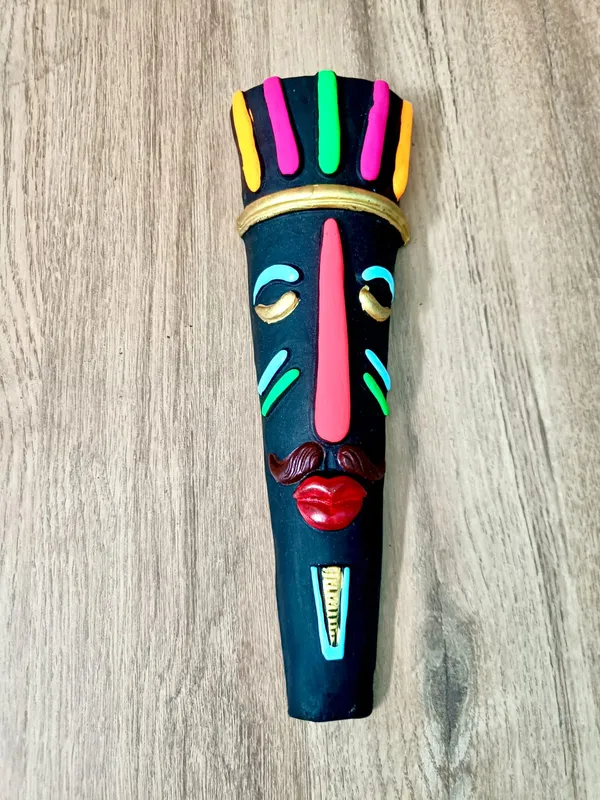 Handcrafted_Tribal_Wall_Masks(10''x2.5'')_�??_Set_of_2