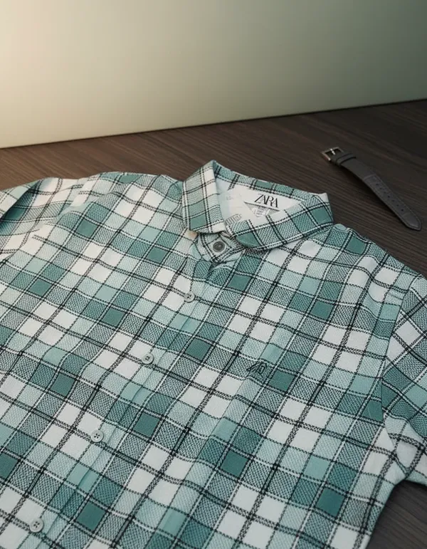 Blue_Cotton_Checked_Casual_Shirt_For_Women