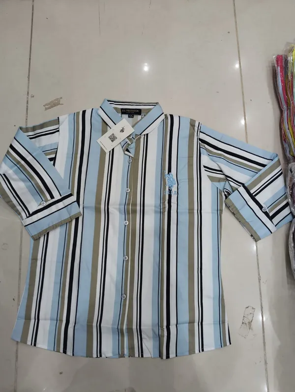 Blue_And_White_Cotton_Striped_Casual_Shirt_For_Women
