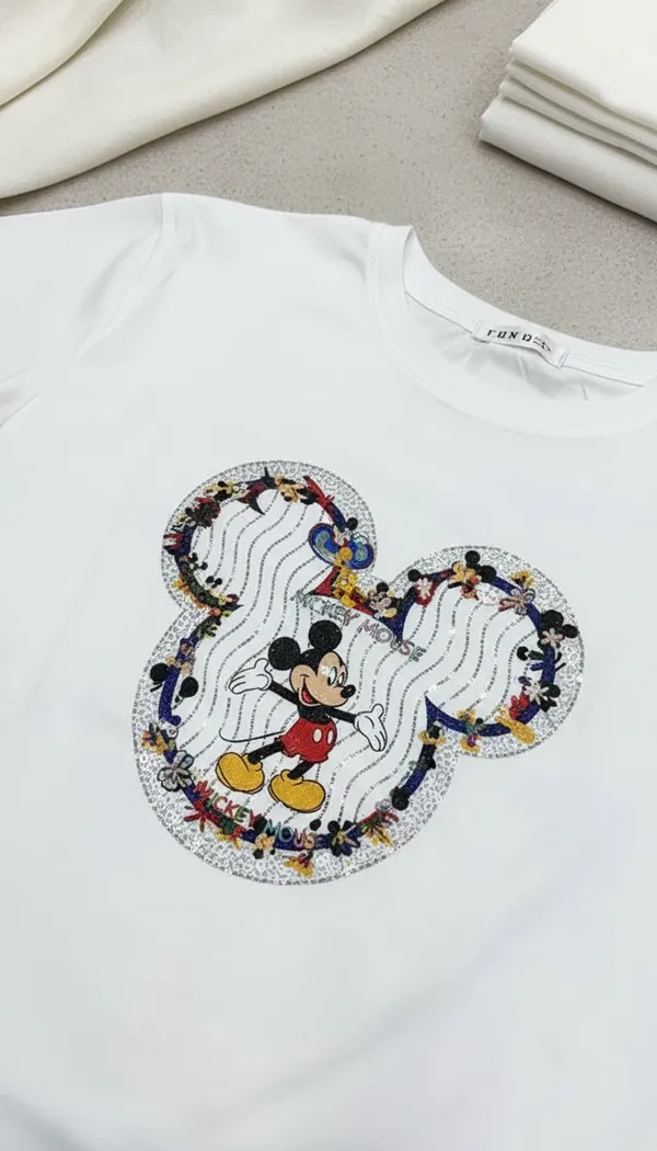 White_Cotton_Sequin_T-Shirt_For_Women