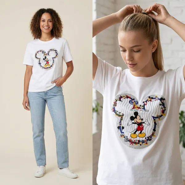 White_Cotton_Sequin_T-Shirt_For_Women
