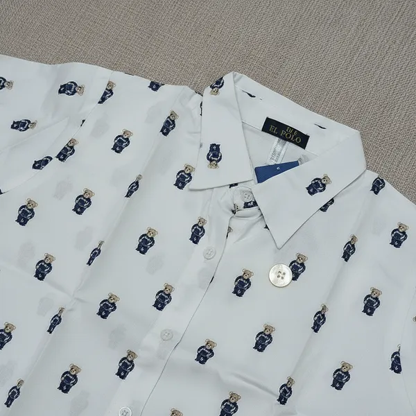 White_And_Green_Cotton_Printed_Cotton_Shirt_For_Women