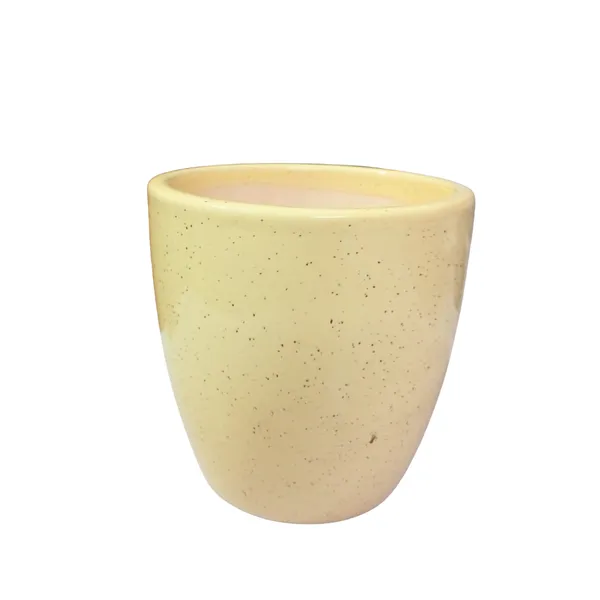 4.5_Inch_Ceramic_Planter_Pot_with_Drainage_Hole_(Fade-Resistant)_-_Modern_Indoor_Pot_for_Succulents,_Snake_Plants,_&_Herbs_-_Decorative_Small_Cactus_Pot_for_Desk,_Shelf_&_Home_Decor_(Speckled_Lemon)_-_Plant_Not_Included)