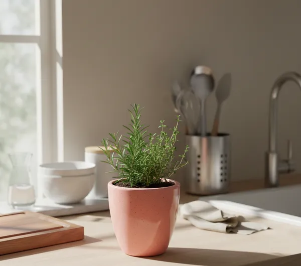 4.5_Inch_Ceramic_Planter_Pot_with_Drainage_Hole_(Fade-Resistant)_-_Modern_Indoor_Pot_for_Succulents,_Snake_Plants,_&_Herbs_-_Decorative_Small_Cactus_Pot_for_Desk,_Shelf_&_Home_Decor_(Speckled_Pink)-_Plant_Not_Included