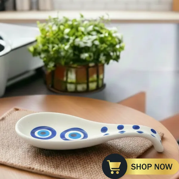 Blue_&_White_Ceramic_Serving_Spoon_Rest_Spatula_Holder_(Evil_Eye_Design)_(10_Inch)