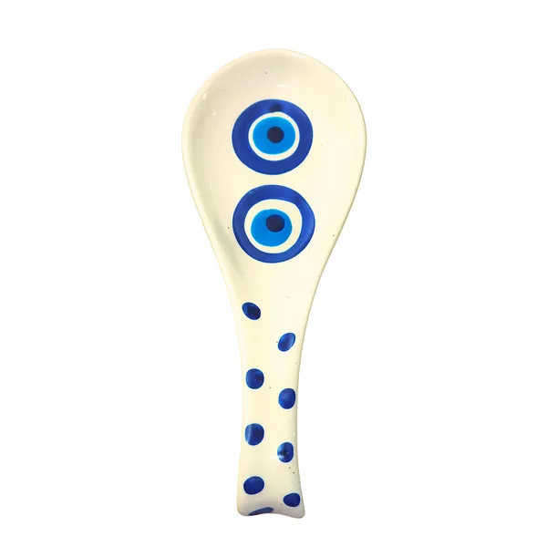 Blue_&_White_Ceramic_Serving_Spoon_Rest_Spatula_Holder_(Evil_Eye_Design)_(10_Inch)