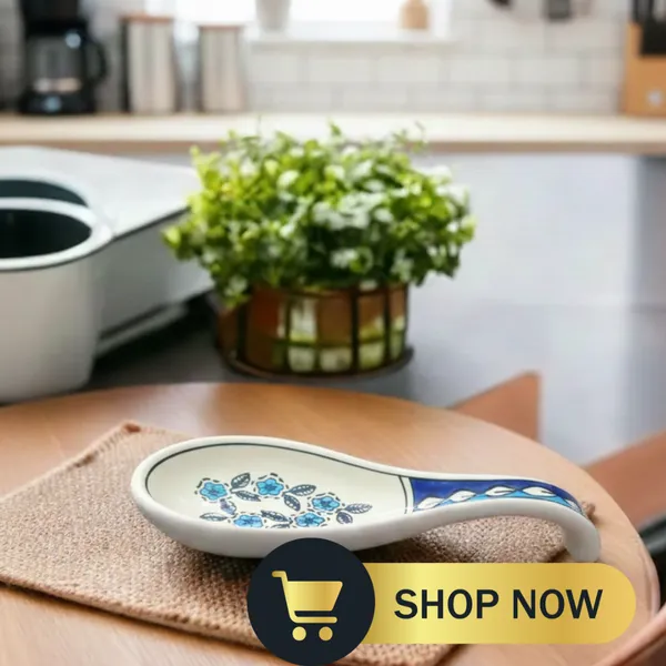 Blue_Ceramic_Serving_Spoon_Rest_Cum_Spatula_Holder_For_Kitchen_Counter_Top/_Dinning_Table_(25_Cm)