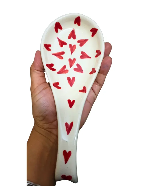 Off-White_Ceramic_Serving_Spoon_Rest_Cum_Spatula_Holder_For_Kitchen_Counter_Top/_Dinning_Table_(23_Cm)