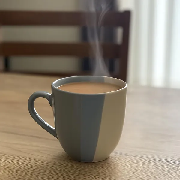 Brills_Ceramic_Tea/Coffee_Mug_-_200_ml_Tea_Cup_with_Handle_-_Modern_Dual_Color_Block_Design_(Grey/White)_-_Microwave_and_Dishwasher_Safe_-_(Set_of_2)