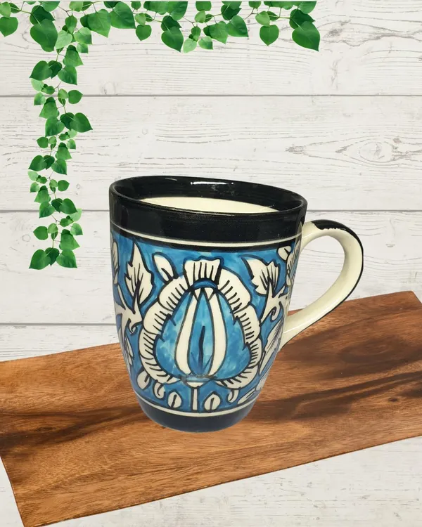 Sky_Blue_&_Black_Floral_Mughal_Art_Handcarfted_Ceramic_Tea/_Coffee_Mug_(250_Ml)