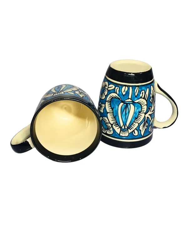 Sky_Blue_&_Black_Floral_Mughal_Art_Handcarfted_Ceramic_Tea/_Coffee_Mug_(250_Ml)